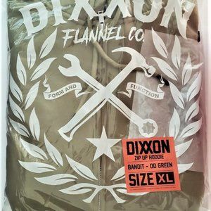 DIXXON | Shirts | Dixxon Flannel Bandit Zip Up Hoodie Od Green Mens